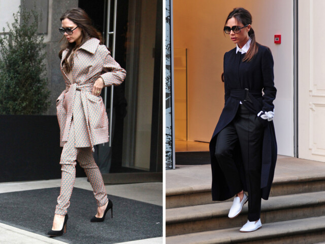 FIKK PROBLEMER: Victoria Beckham fortalte tidligere i år at hun har måttet kutte ned på bruken av høye hæler. Her er hun iført henholdsvis høye og lave sko ved to anledninger i februar. Foto: NTB Scanpix FIKK PROBLEMER: Victoria Beckham fortalte tidligere i år at hun har måttet kutte ned på bruken av høye hæler. Her er hun iført henholdsvis høye og lave sko ved to anledninger i februar. Foto: NTB Scanpix